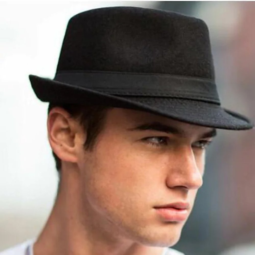 LIDS Black Grey Toyo Fedora Unisex Hat